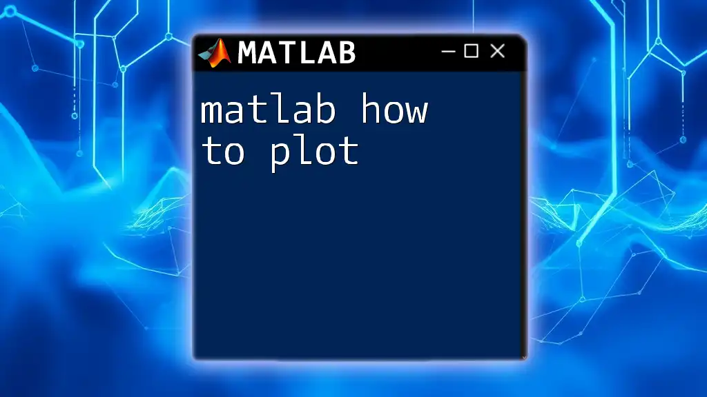 Matlab How to Plot: A Quick Guide for Beginners