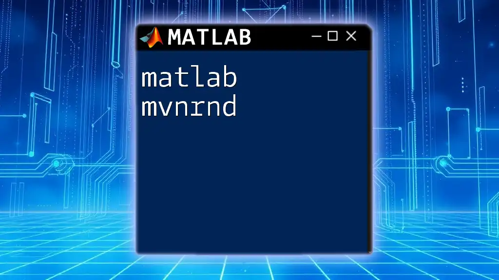 matlab mvnrnd: Master Multivariate Normal Random Numbers