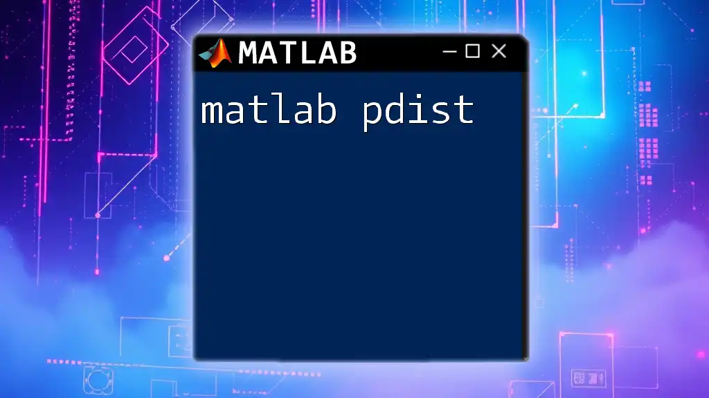 Understanding Matlab Pdist for Quick Distance Calculations