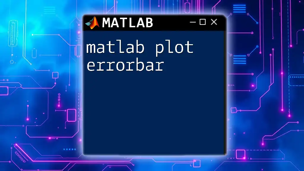 Mastering Matlab Plot Errorbar for Data Visualization