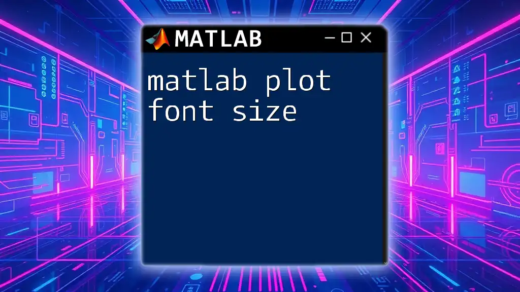 Mastering Matlab Plot Font Size for Perfect Visuals