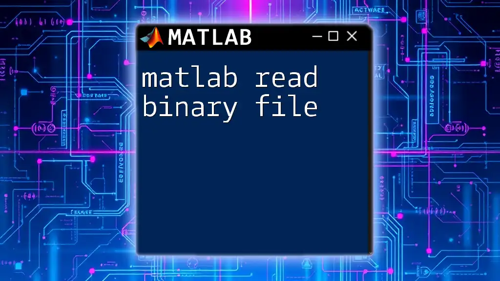 Mastering Matlab Read Binary File Essentials