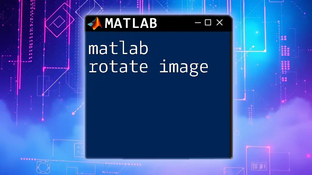 Matlab Rotate Image: A Quick Guide to Image Manipulation
