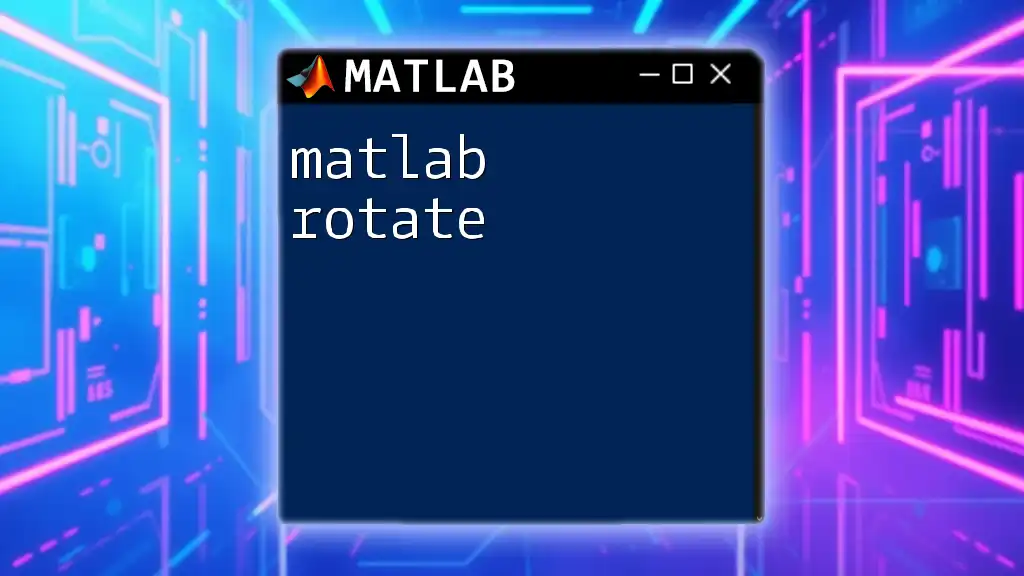 Mastering Matlab Rotate: A Quick Guide to 2D Transformations