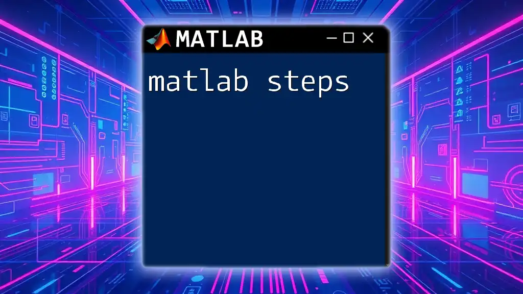Essential Matlab Steps for Quick Learning
