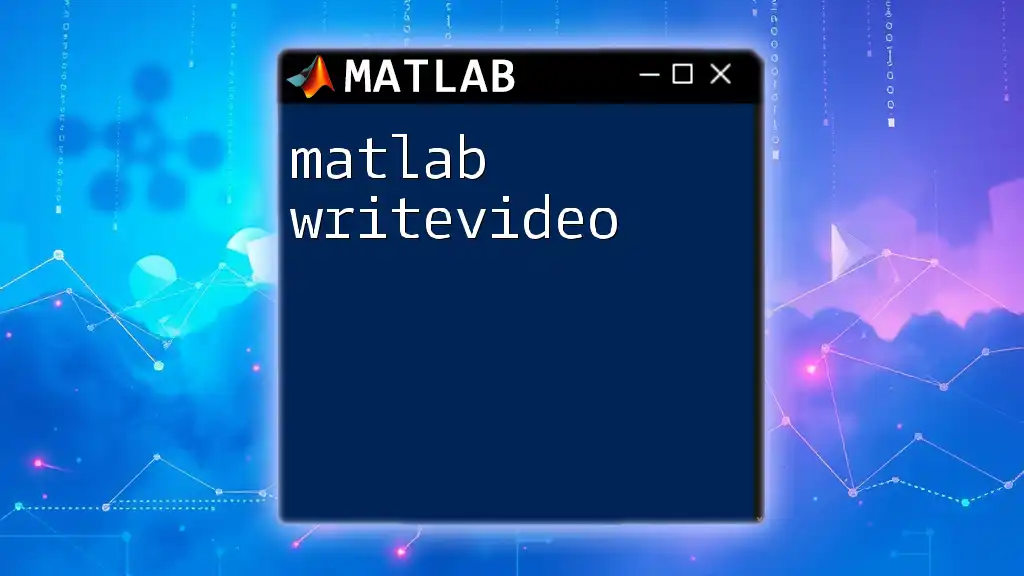 Mastering matlab writevideo: Your Quick Guide