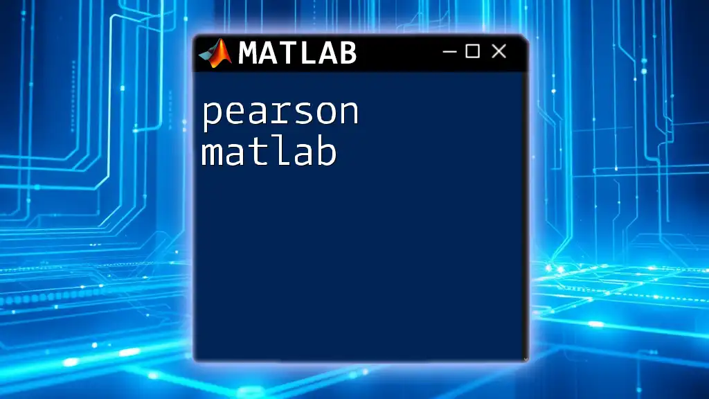Pearson Correlation Coefficient in Matlab Explained