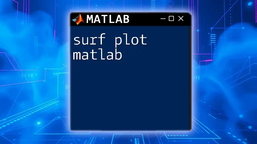 Mastering Surf Plot Matlab: A Quick Guide for Beginners